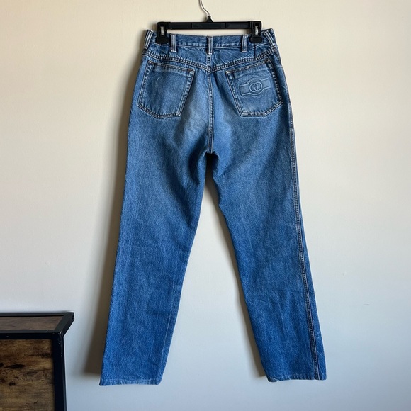 GUCCI Vintage 80’s GG Interlocking Denim Jeans Rare Logo Sz 29/30 - Picture 4 of 13